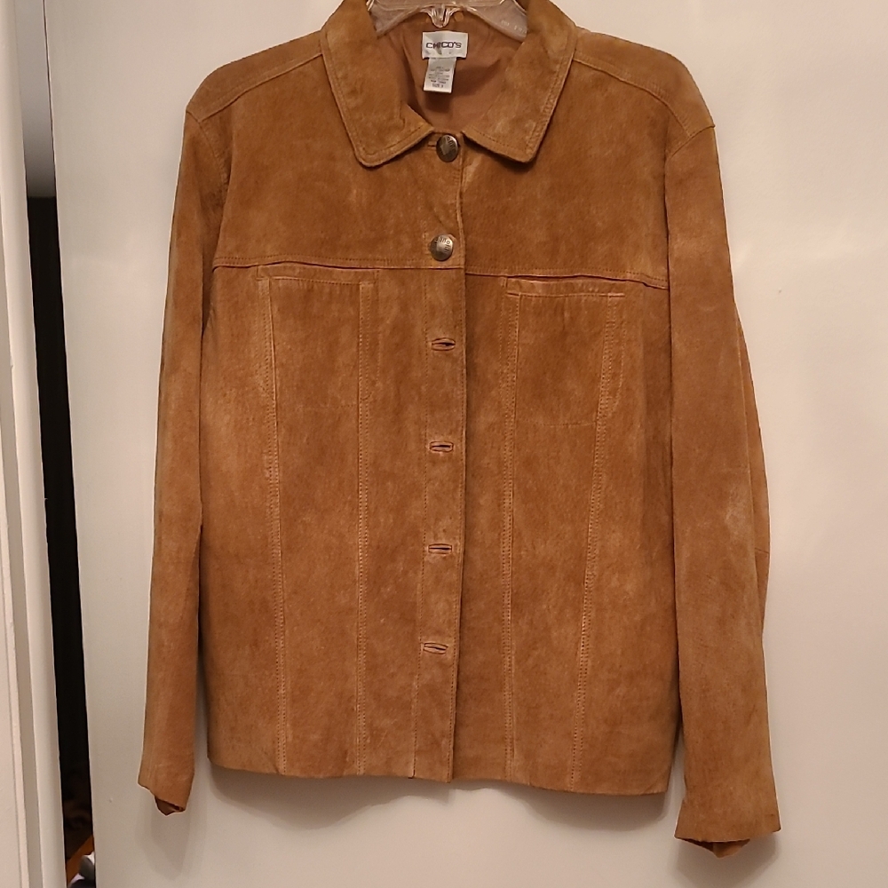 Chico's Tan Leather Jacket